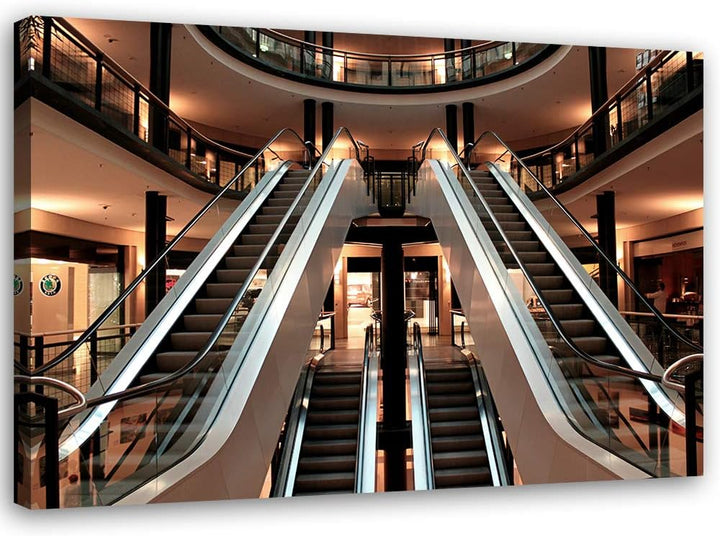 Feeby Leinwandbild Architektur Bild Kunstdruck Braun 70x50 cm Leinwandbild 70x50 cm Braun_a, Leinwan