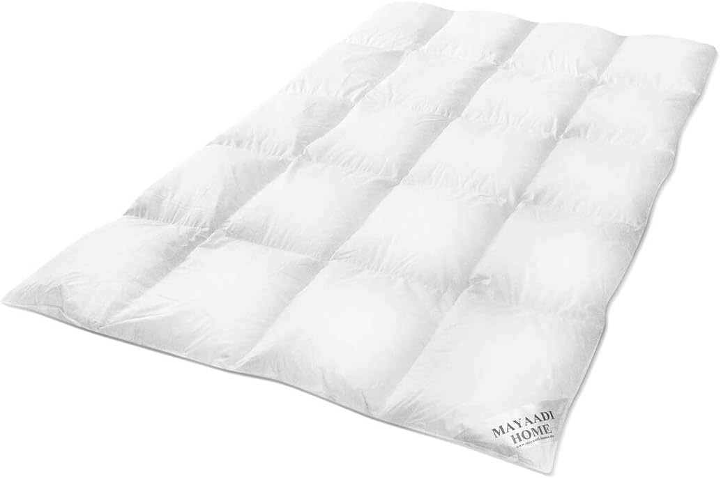 Mayaadi Home Daunendecke 240x260 cm | 1200g Bettdecke, 70% Gänsedaunen 30% Federn | 100% natürliche