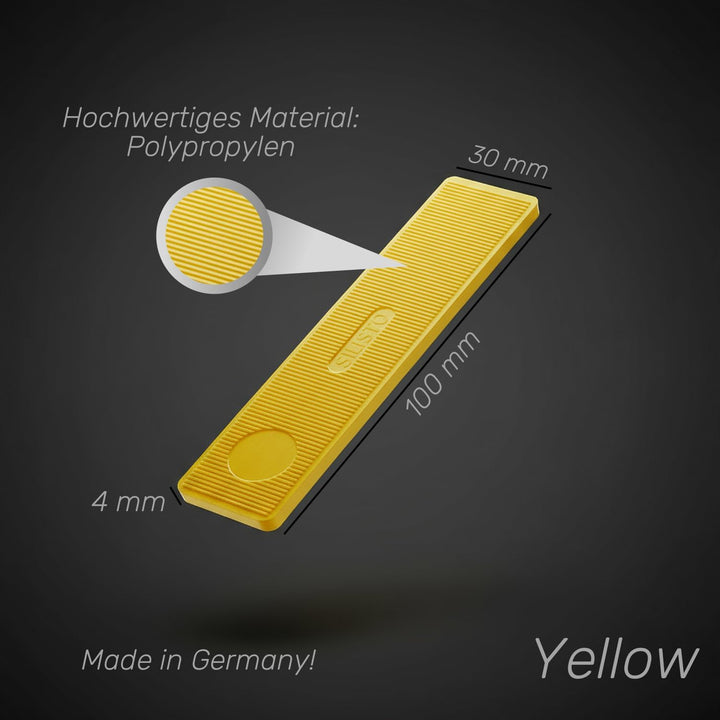 SILISTO Kunststoff Verglasungsklötze Abstandhalter Set mehrfarbig 100 x 30 x 1-6 mm, 600 Stück - Mad