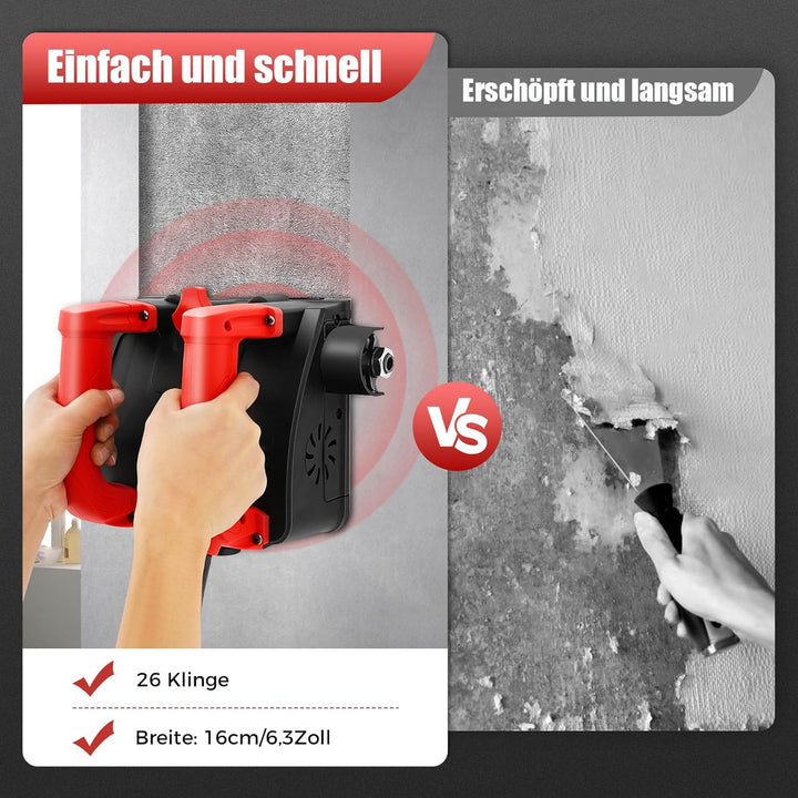 1200W Tapetenentferner Maschine Elektrische Wandhobelmaschine Profi Betonschleifer Betonfräse Renovi