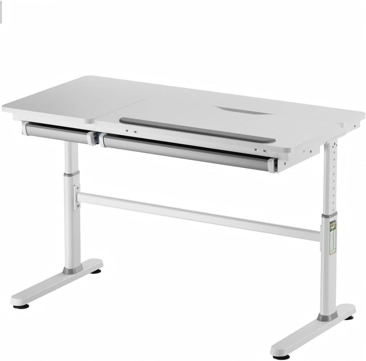 HOKO® Ergo Lana rutschfeste Handballenauflage mit Buchstopper für Kinderschreibtisch, Farbe Grau. Er