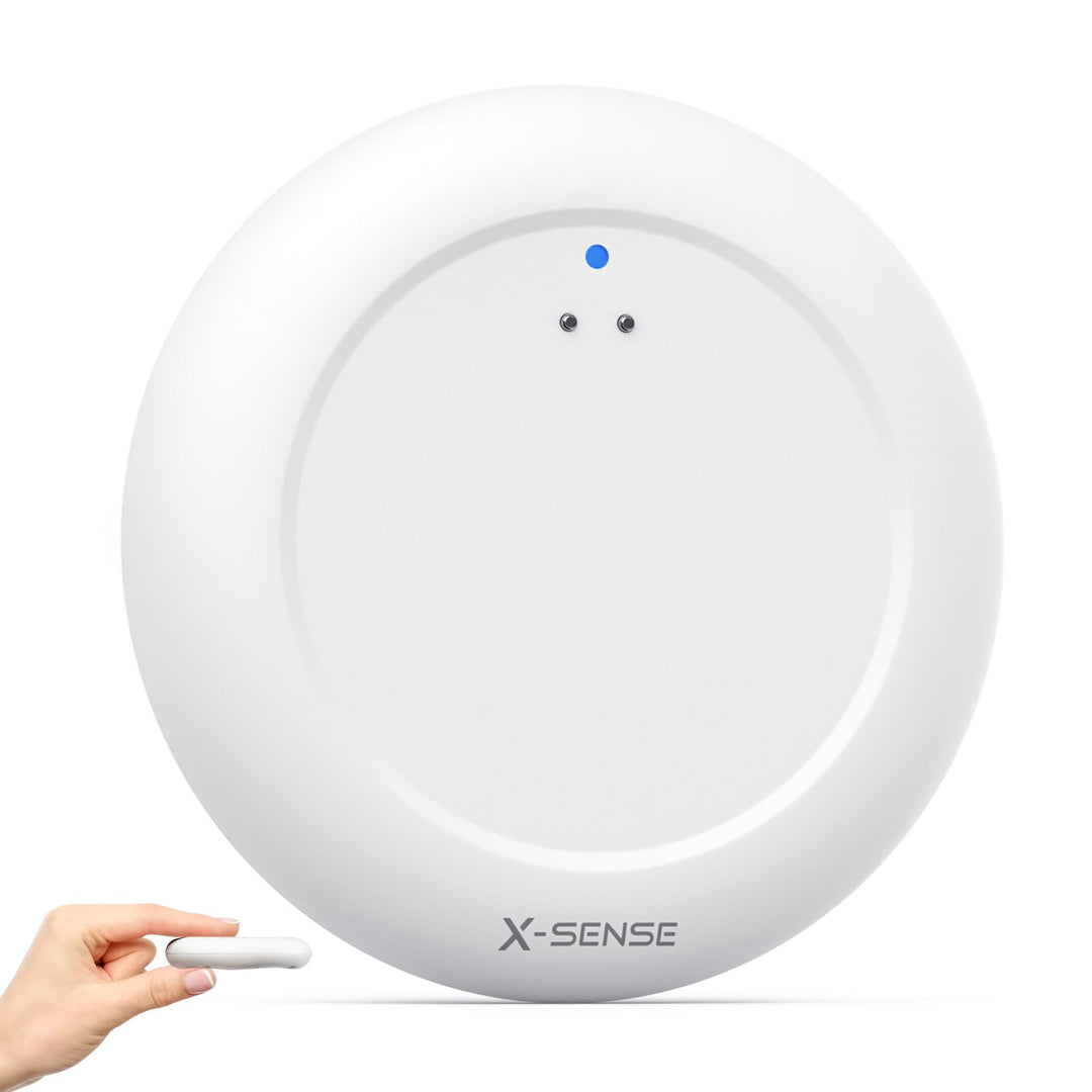 X-Sense Wassermelder WLAN, Smarter Wassermelder, mit App-Warnungen（nur 2.4Ghz）, wasserdicht nach IP6