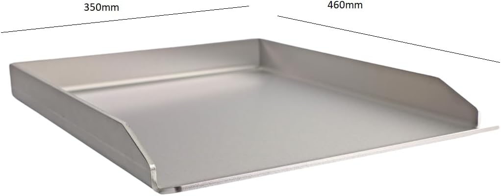 Kette´s Grillzubehör Plancha/Griddle-Plate/Bratplatte/Edelstahlplatte (400 x 300mm) 400 x 300mm univ