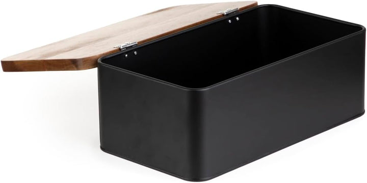 HOMLA Lomas Brotaufbewahrungsbox Brotkasten Brotaufbewahrungsbehälter mit Akaziendeckel 33x18x13cm
