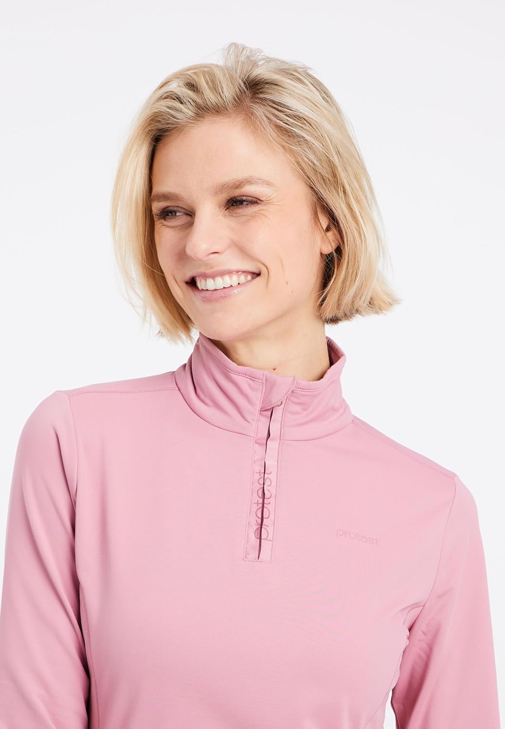 Protest Damen Fabriz 1/4 Zip Top Sweatshirt 3XL Cameo Pink, 3XL Cameo Pink