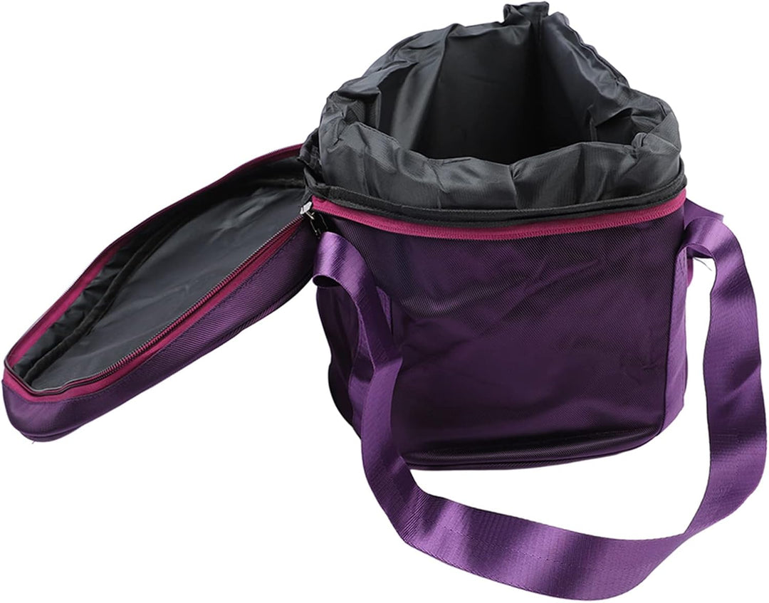 SEAFRONT Lila Kristall-Klangschalen-Etui, Verdicktes Design, Musikschalen-Tasche mit Doppelreissvers