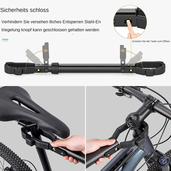 Fahrradregalstangen, Bike Crossbar, Verdickte Legierungstahl -Fahrrad -Dachträger für den Transport,
