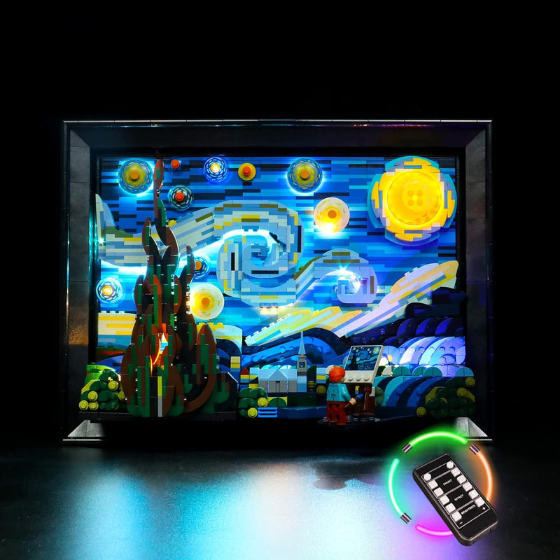 Led Licht Set für Lego Starry Night Sammelbausatz (Lego-Modell Nicht enthalten), Fernbedienung DIY B