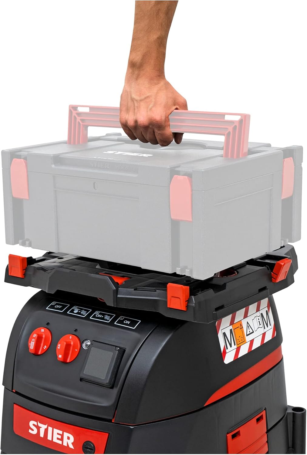STIER Nass-Trockensauger ABS-35M Premium, 1400W, 35l Behälter, 13m Aktionsradius, Impuls-Filterabrei
