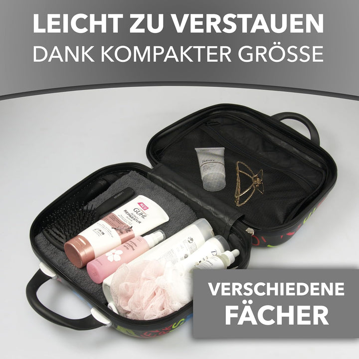 Xonic Kosmetikkoffer Damen – Beauty Case Hartschale für Reisen – Robustes Beautycase Damen mit Trage