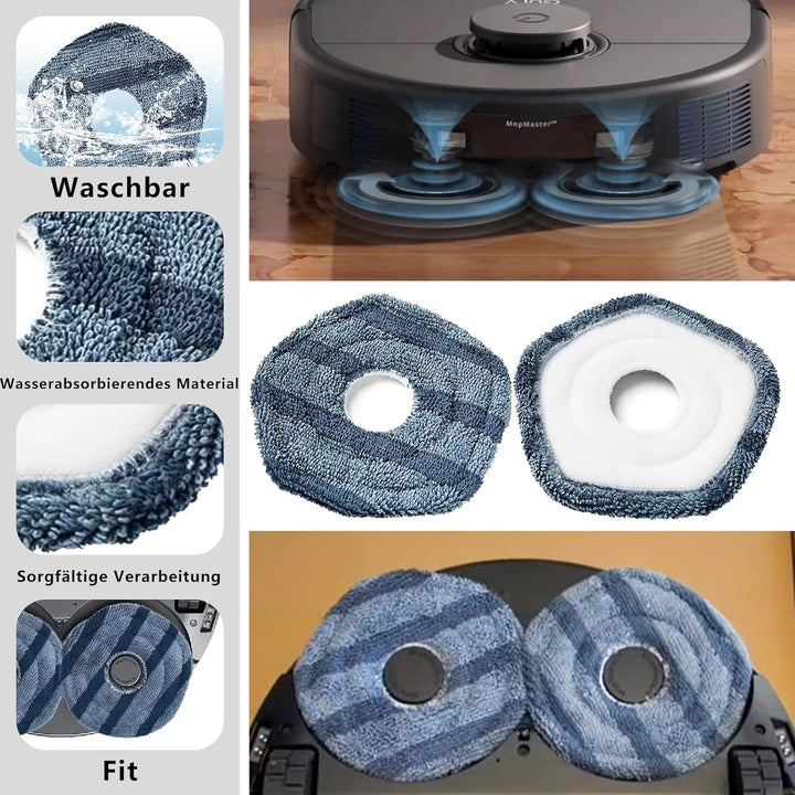 Yivy 29 Stück Zubehörset für Eufy X10 Pro Omni Saugroboter,2 Hauptbürste,6 Seitenbürsten,6 Staubbeut