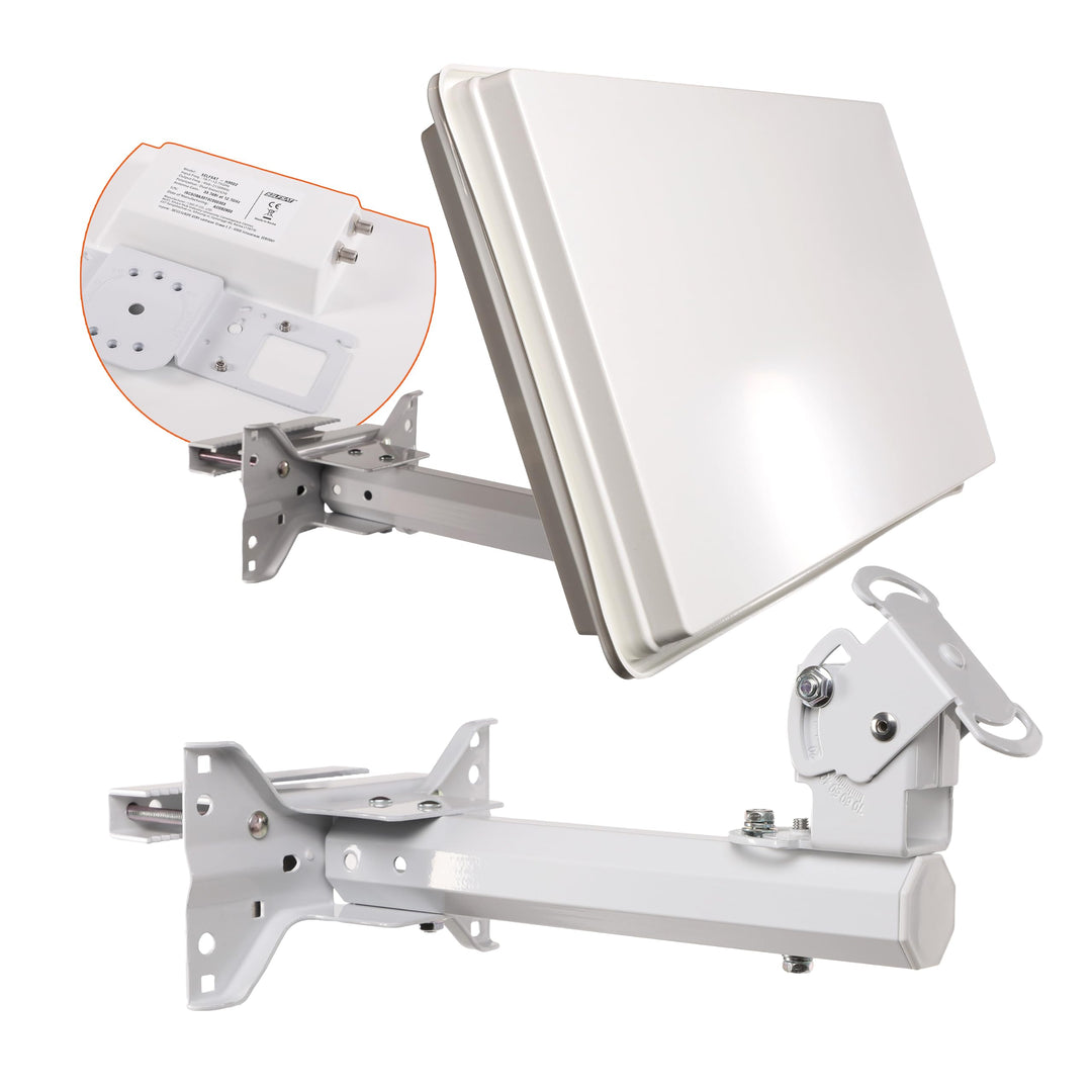 Selfsat H30D1+ Single Flachantenne für einen Teilnehmer inkl. Fensterhalterung Single Single, Single