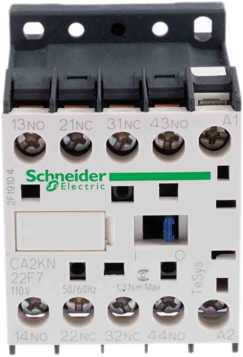 Schneider CA2KN22F7 TeSys K AC-Spulensteuerrelais, 110 V, weiss
