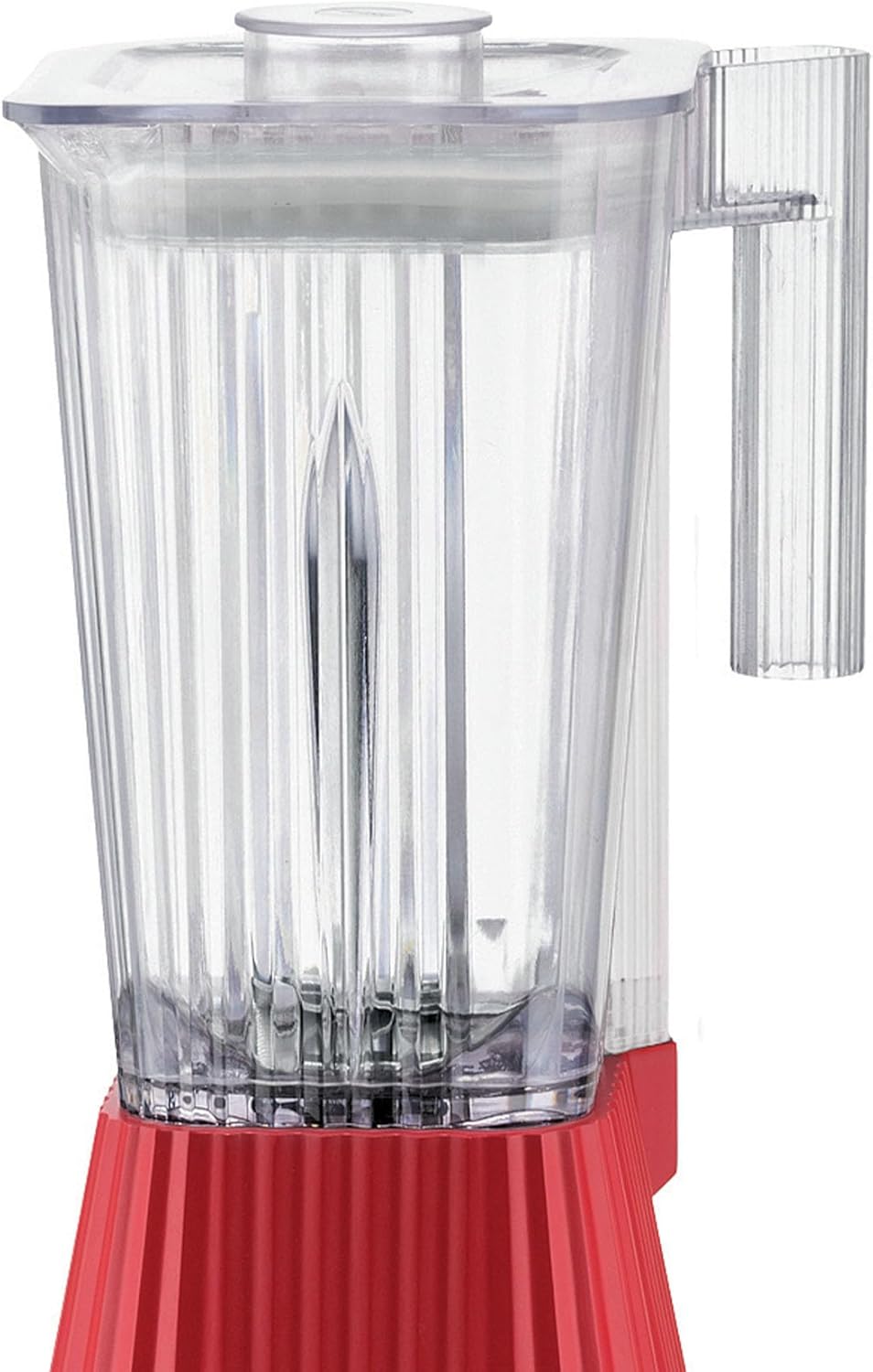 Alessi Plissé MDL09 R - Standmixer mit Abgestufter Karaffe, Thermoplastisches Harz, Europäischer Ste