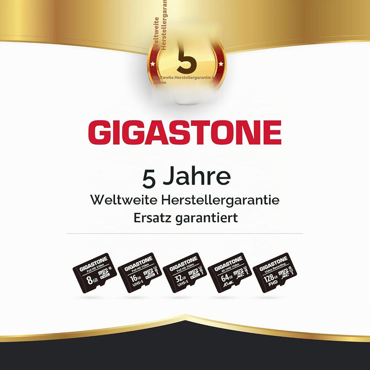Gigastone 8GB MicroSDHC Speicherkarte 10er-Pack + SD Adapter, für Action-Kamera, GoPro, Drohne und T