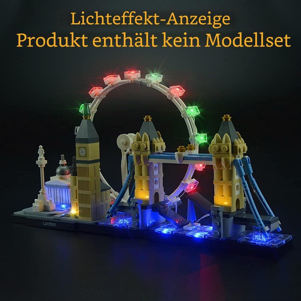 GEAMENT Verbesserte Version Licht-Set für Architecture London Skyline Collection Kompatibel mit Lego