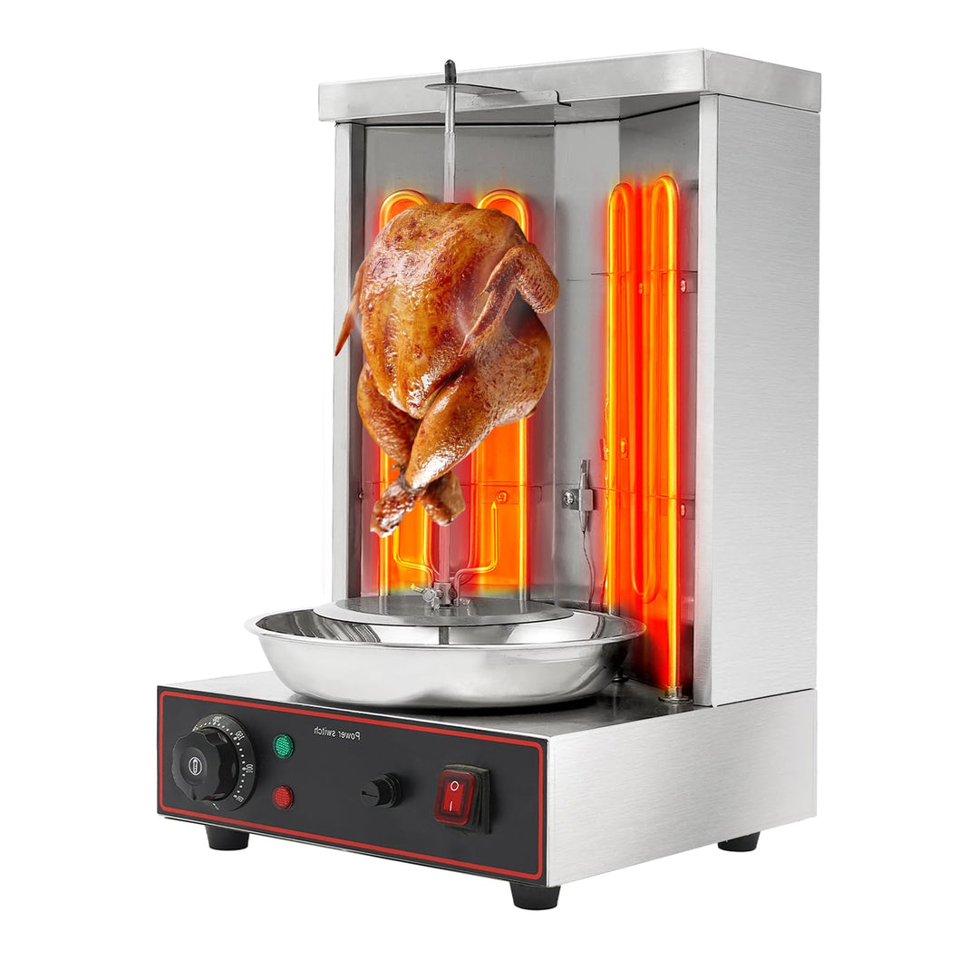 Döner Shawarma Kebab Maschine, Dönergrill Gyrosgrill mit Heizungsrohre, Elektrisch Vertikaler für Re