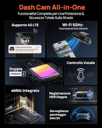 【70mai M800 Dashcam + UP06】 70mai M800 4K Dashcam Auto Vorne &amp; Hinten, STARVIS 2 IMX678 Nachtsicht &amp;
