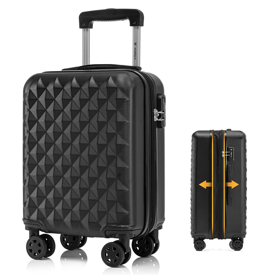 Reisekoffer Suitcase, Erweiterbarer Hartschalenkoffer Trolley mit TSA-Schloss und hochwertigem YKK-R