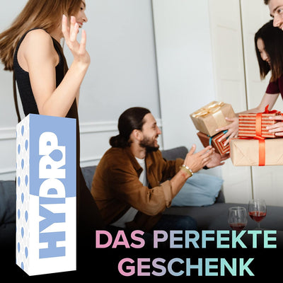 HYDROP® Trinkflasche 1L Kohlensäure geeignet & auslaufsicher [100% DICHT] - Trinkflasche für Kohlens