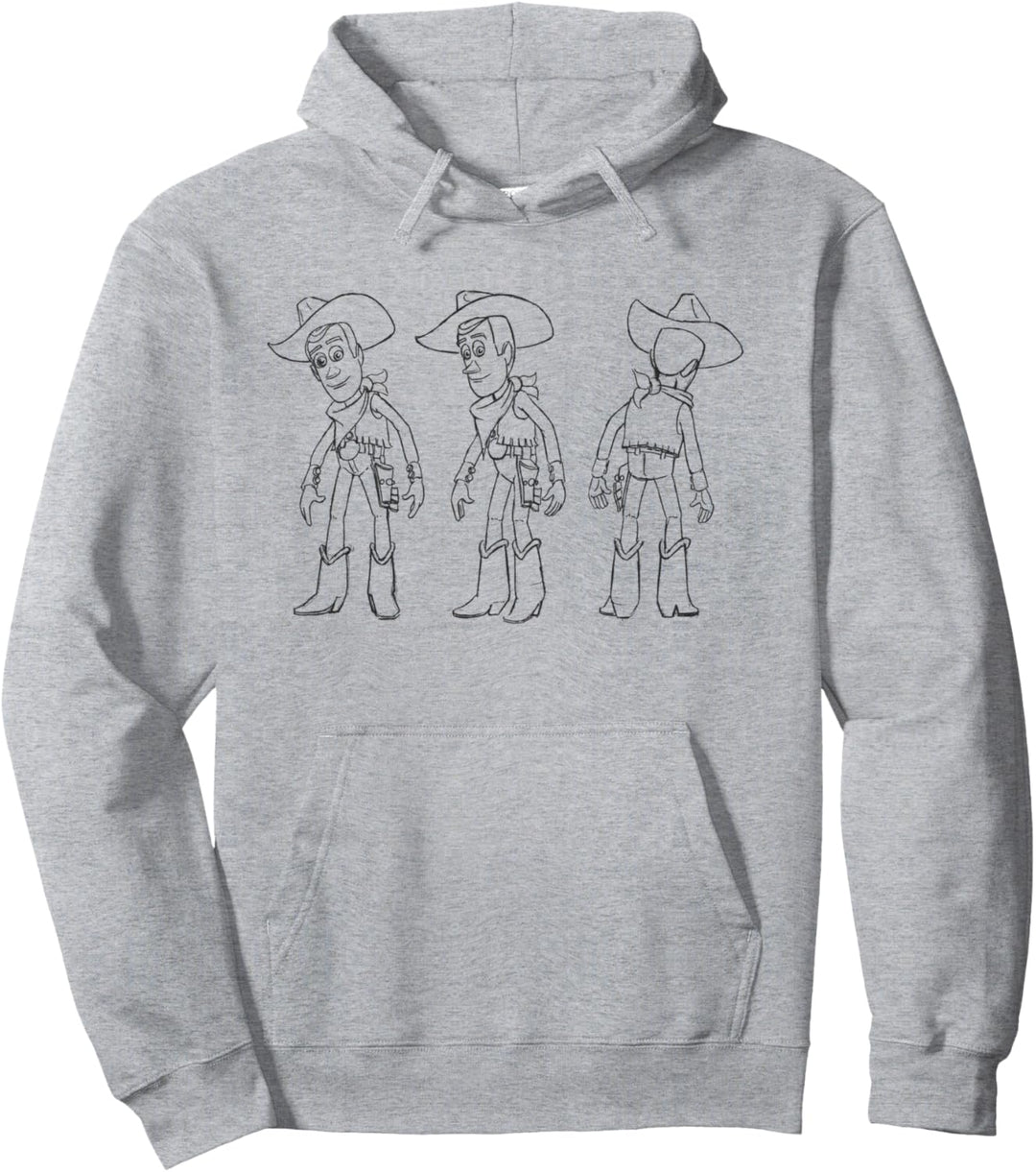 Disney Pixar Toy Story Woody Turnaround Sketch Pullover Hoodie