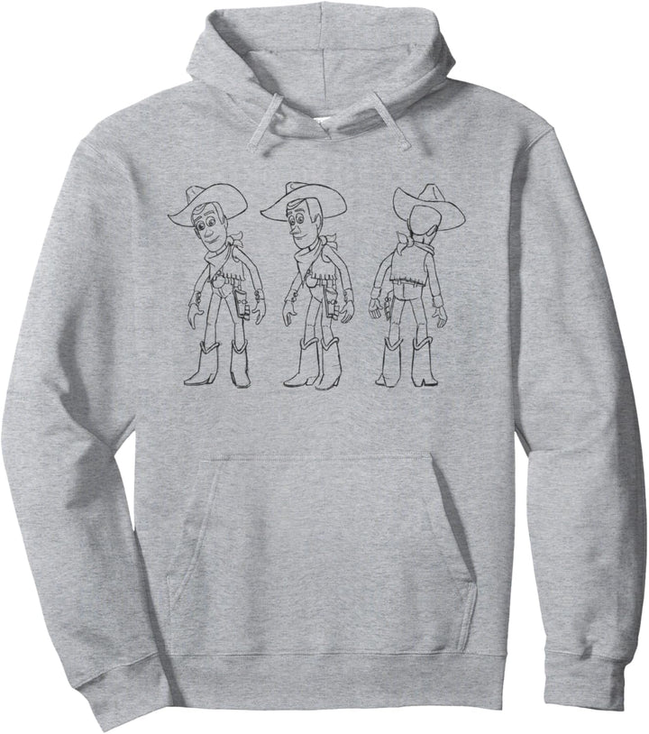 Disney Pixar Toy Story Woody Turnaround Sketch Pullover Hoodie