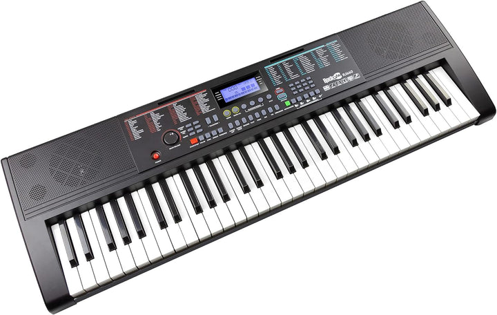 Rockjam 61-Key-Tastatur-Klavierset mit Tastaturständer, Klavierbank, Kopfhörer, Klavier-Anmerkungs-A
