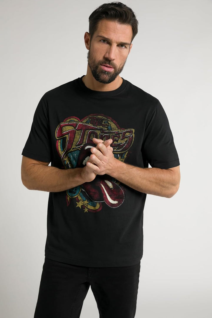 JP 1880 Herren grosse Grössen Übergrössen Menswear L-8XL T-Shirt, Bandshirt, Rolling Stones, Halbarm