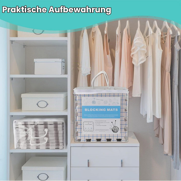 Yrangee Spannmatten mit Raster, Matten zum Spannen für Handarbeiten Stricken Häkeln Spitze Tiefe Spa