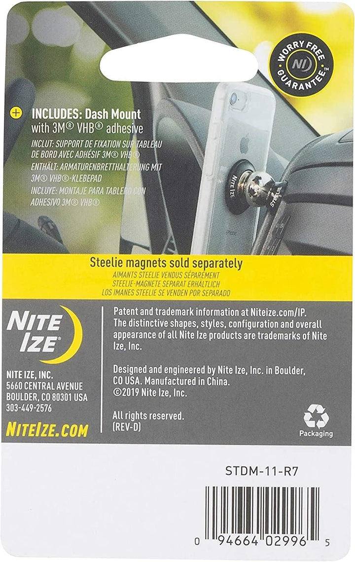 Nite Ize Ize STDM-11-R7 NI-STDM-11-R7 Steelie Kugelhalterung Handy-Kfz-Halterung Magnetbefestigung,