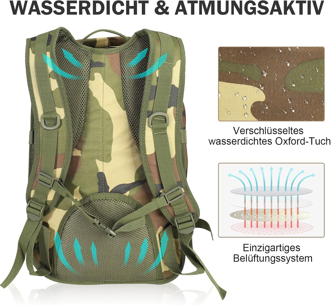 SHANNA Militärrucksack 35L/50L Armee Rucksack Molle, Hohe Kapazität Trekkingrucksack Wanderrucksäcke