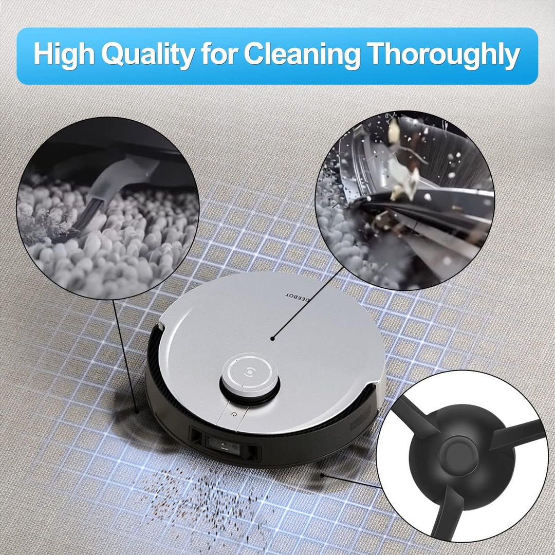 DrRobor Zubehör Kit für ECOVACS DEEBOT X1 Omni, Ersatzteile Staubbeutel, Hauptbürste, Feinstaubfilte
