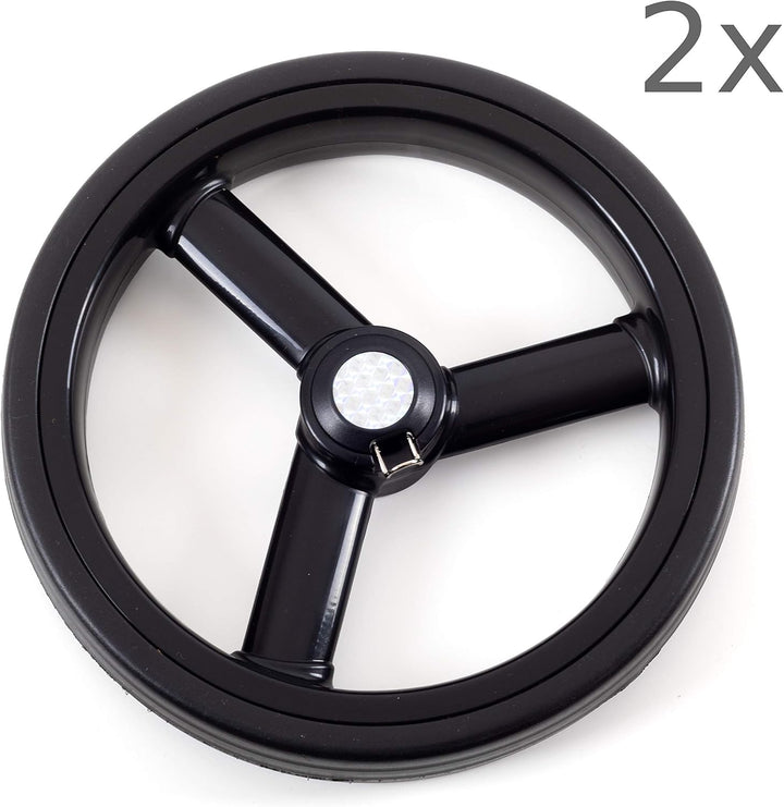 Andersen Ersatzrad-Set für Royal Einkaufstrolley, Ø 250 mm, 3 Speichen, schwarz