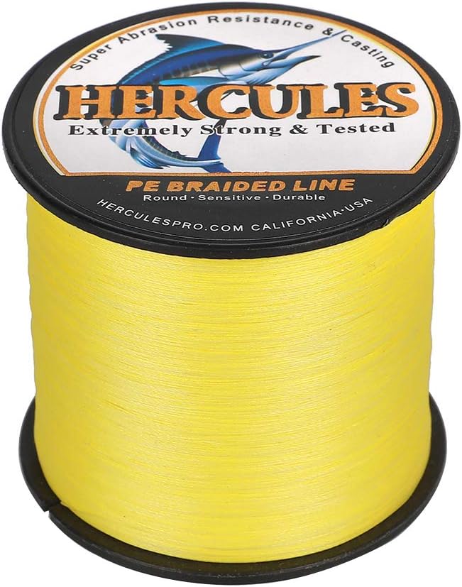 HERCULES Super Cast 100m - 2000m Yards Geflochtene Angelschnur 10lb - 300lb Test für Salzwasser Süss