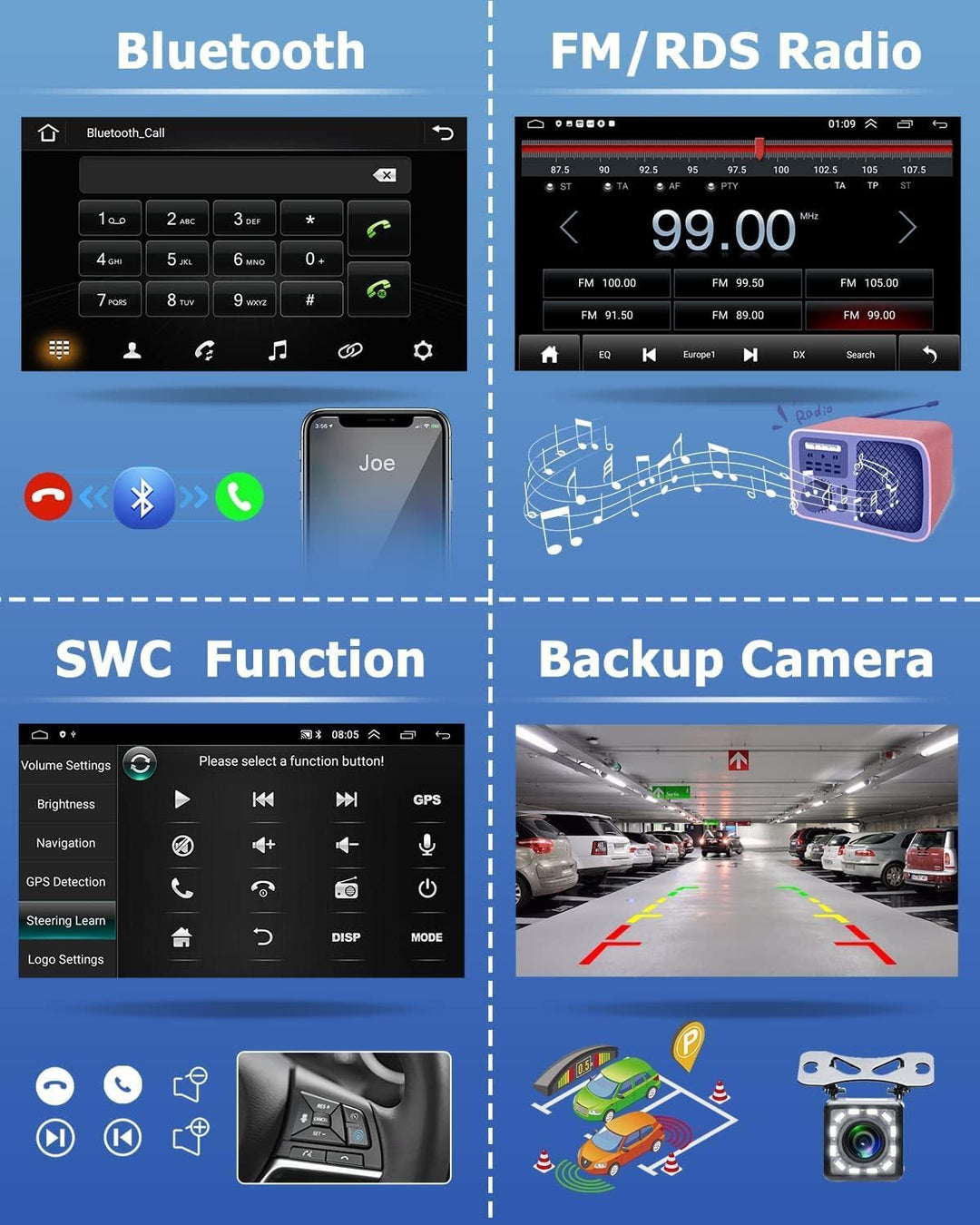 Hikity Wireless Carplay Autoradio mit Navi für VW Golf 5 6 Android Auto Radio mit Bildschirm 9 Zoll