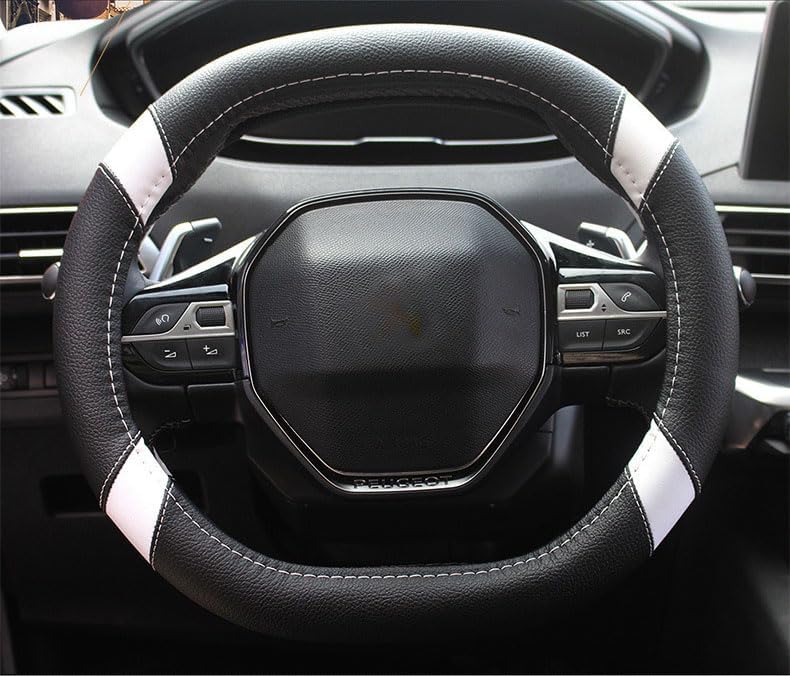 Mayco Bell Mikrofaser Leder Auto Lenkradbezug Fit für Peugeot 206 207 208 2016-2019 508 208 2019 e-2
