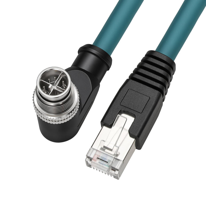 ZBLZGP Ethernet-Kabel M12, 8 Positionen, X-Code, Stecker auf RJ45, Cat6a, abgeschirmt, für Cognex-In