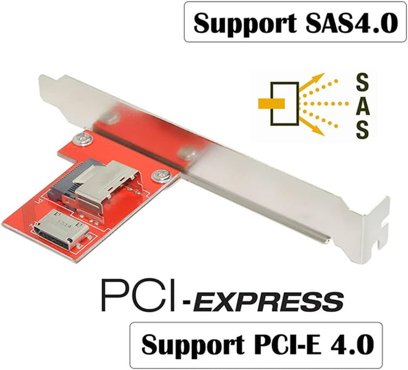 xiwai PCI-Express 4.0 Mini SAS SFF-8087 auf Oculink SFF-8611 SFF-8612 PCBA-Buchsenadapter mit Halter