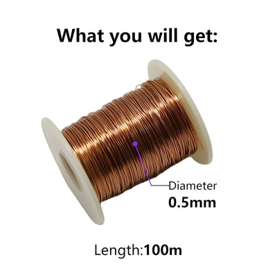Kupferlackdraht,Lackdraht,Kupferdraht Isoliert,Kupferspule,Kupferlackdraht 0,8mm,100m