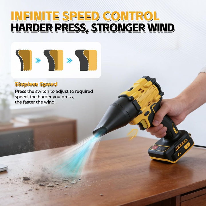 Akku-Staubwedelgebläse für Dewalt 18V 20V Akku, 2-in-1 Handstaubsauger und Akku-Laubbläser, 85000 U/