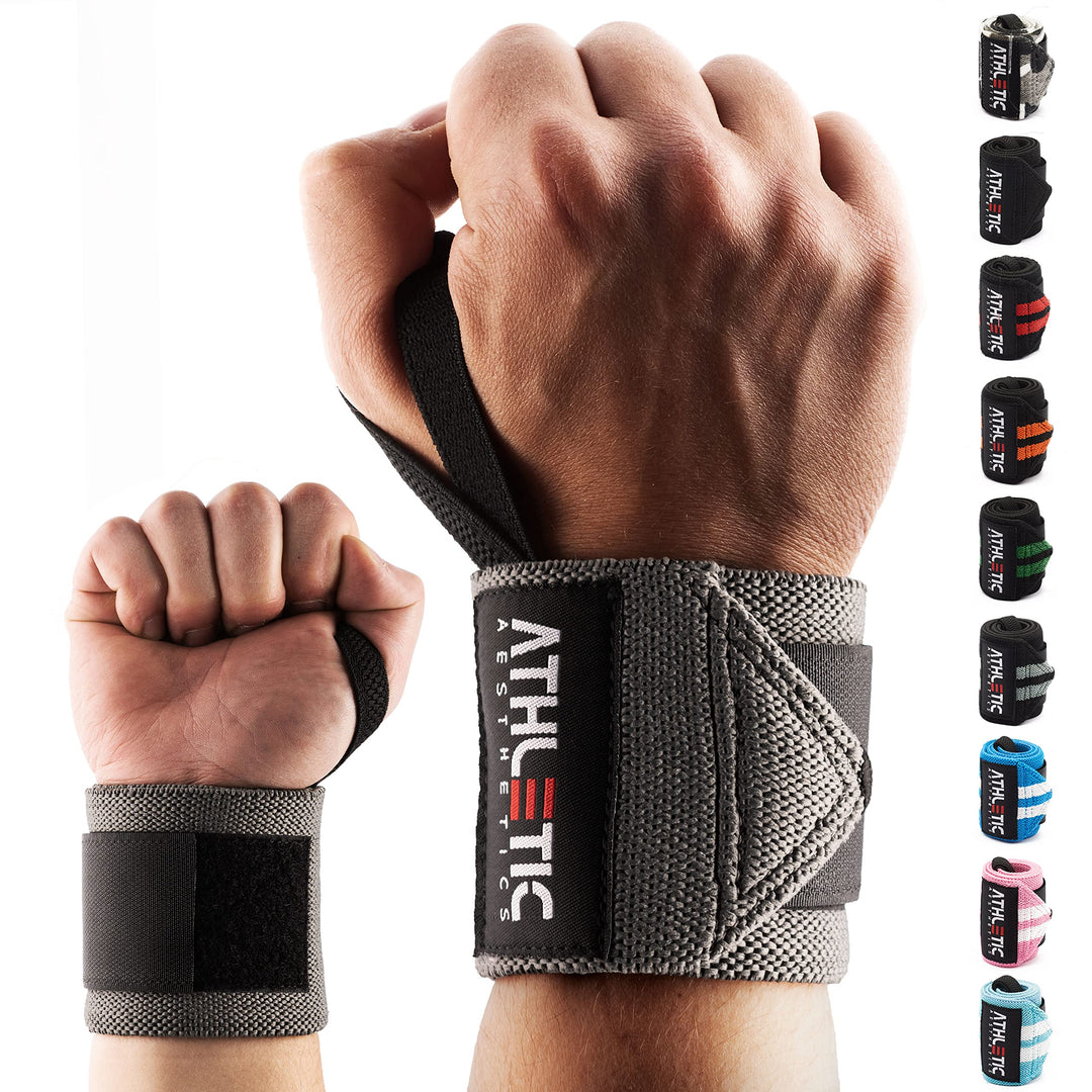 ATHLETIC AESTHETICS Handgelenk Bandagen Fitness - Wrist Wrap (45 cm im Paar) Handgelenkbandage für K
