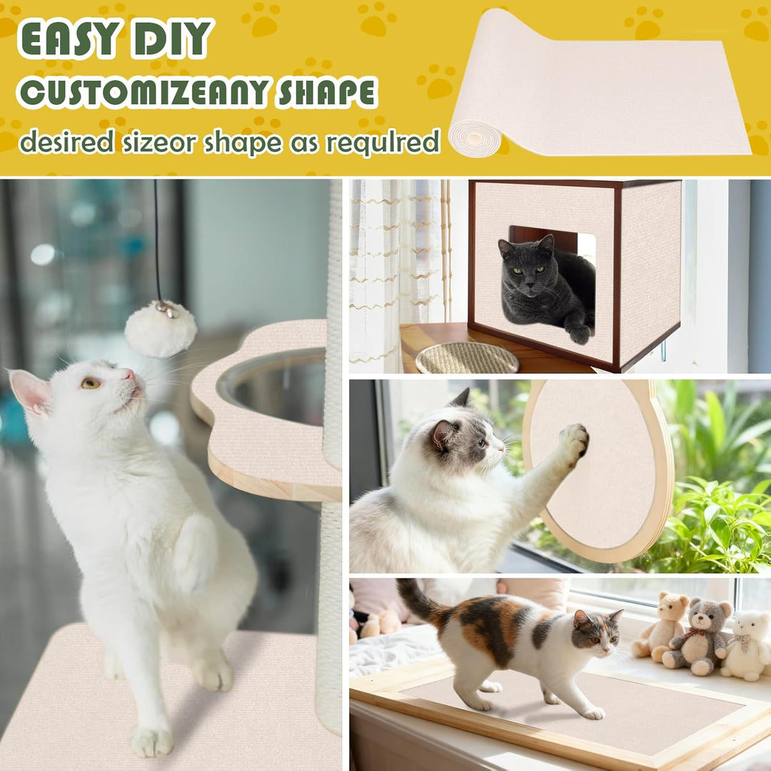 Kratzmatte Katze 60x200 cm Selbstklebende Katzenkratzmatte Kratzschutz DIY Kratzbrett Kratzteppich M