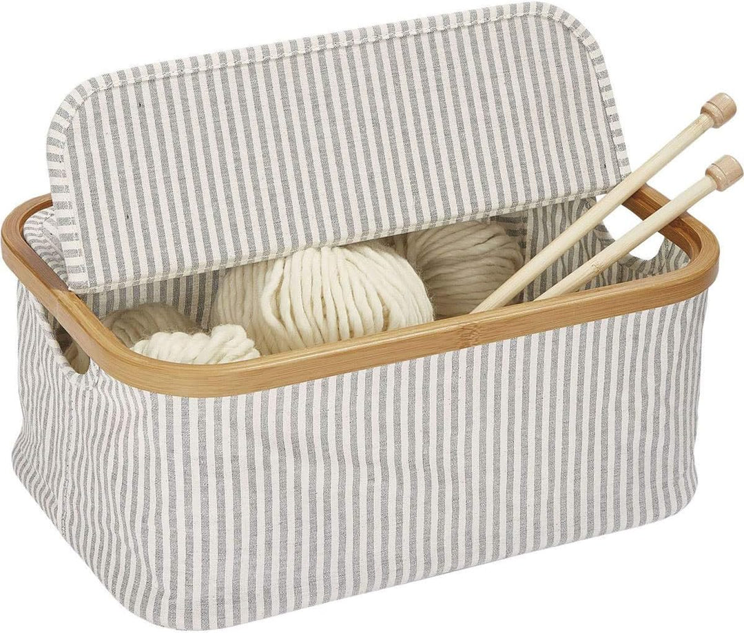 Prym Foldable Sewing Basket, Grey, 38 x 26 x 16 cm