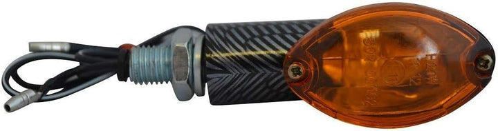 Blinker Motorrad 21W Carbon Optik - Oval - Paar