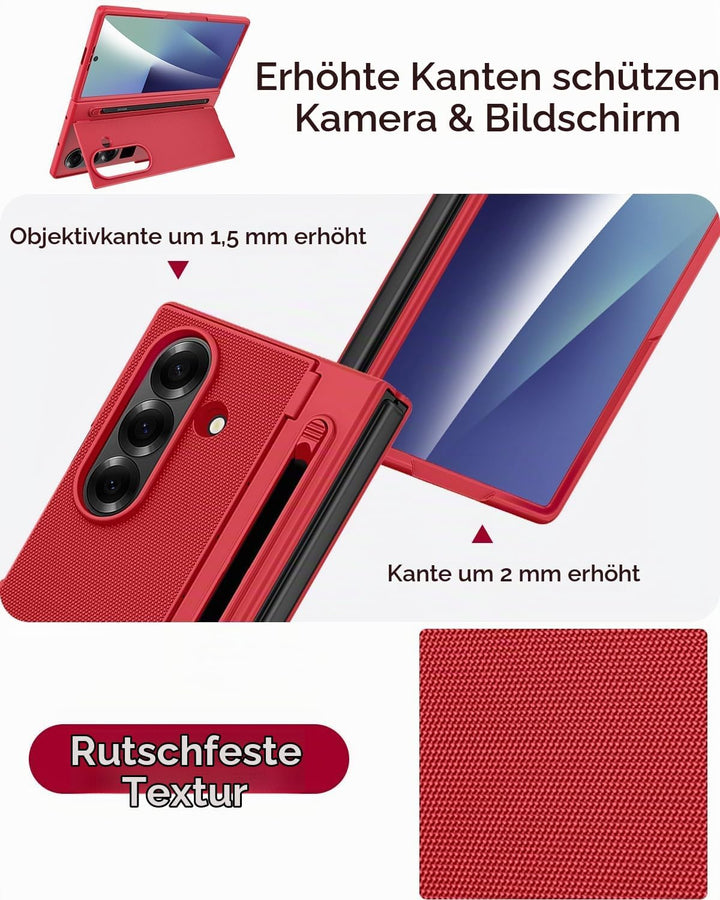 Miimall Kompatibel mit Samsung Galaxy Z Fold 7 Hülle mit S-Pen &amp; Stifthalter, [HD Displayschutz] Ult