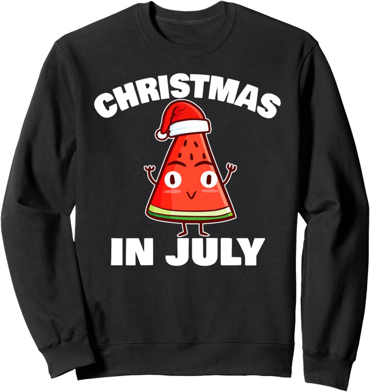 Watermelon Christmas In July Christmas Tree Summer Christmas Sweatshirt