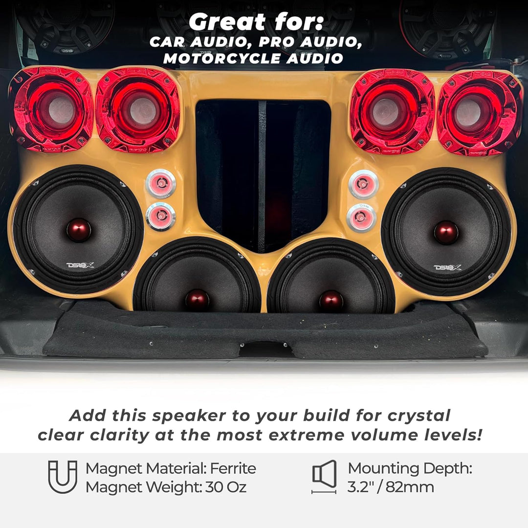 DS18 Car Midrange Speaker 8" Inch 600w Watt 8Ohm Bass Loudspeaker PRO-X8.4BM Bullet 4 Ohm 20,3 cm, B