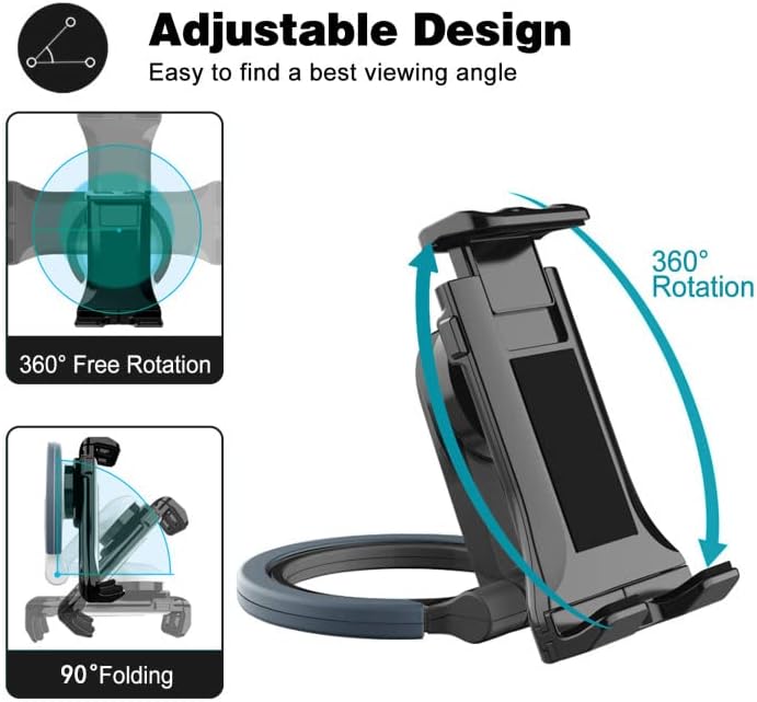 Padwa Lifestyle 360° Drehbare Tablet-Wandhalterung mit Ladestelle – Universal für 4,7"-11" Tablet/Sm