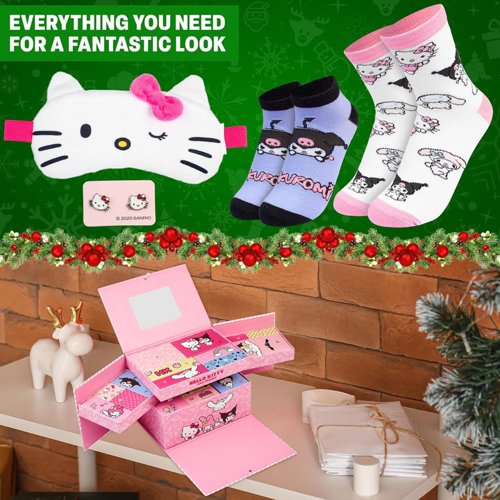 Get Trend Hello Kitty Sanrio Adventskalender 2025 Kinder Weihnachtskalender mit 24 Türchen & Vielen