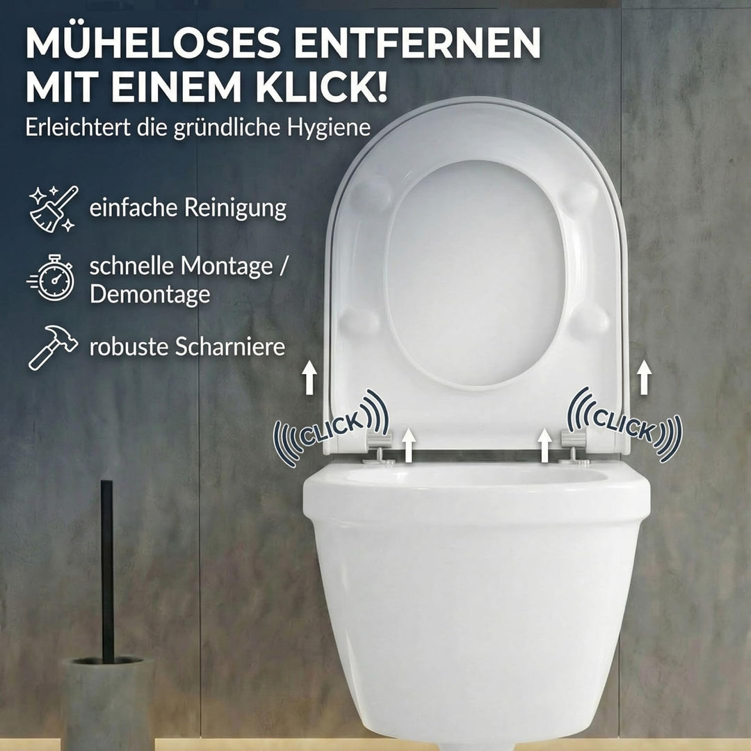 Toilettensitz mit Softclose passend für Duravit Starck 3, Starck 2 & Duravit ME – reparierbar, langl